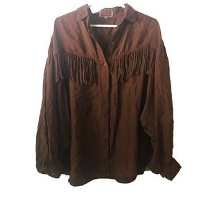 CLEARANCE Vintage Tianello western fringe top